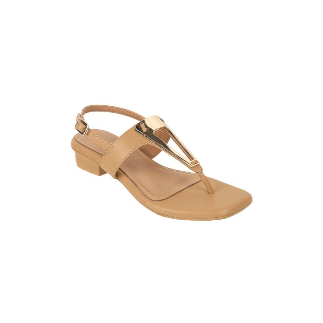 Mochi Women Beige Casual Sandals (SKU: 33-1048-20-36)