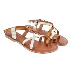 Women Gold Casual Sandals