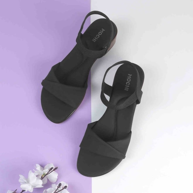 Mochi Women Black Casual Sandals (SKU: 33-1068-11-36)