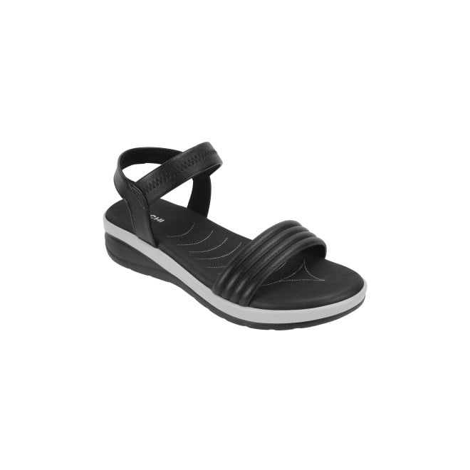 Mochi Women Black Casual Sandals