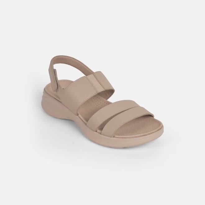 Mochi Women Beige Casual Sandals