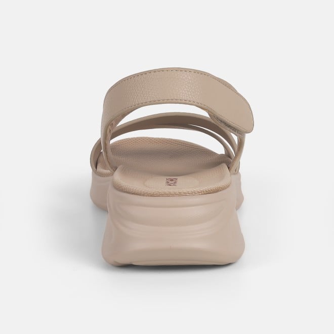 Mochi Women Beige Casual Sandals (SKU: 33-1162-20-36)