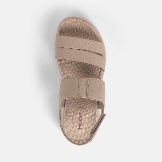 Mochi Women Beige Casual Sandals (SKU: 33-1162-20-36)