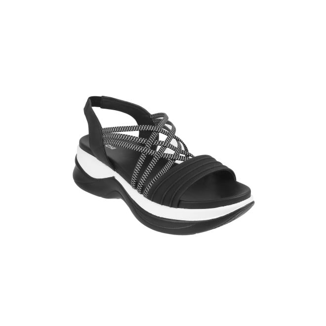 Mochi Women Black Casual Sandals