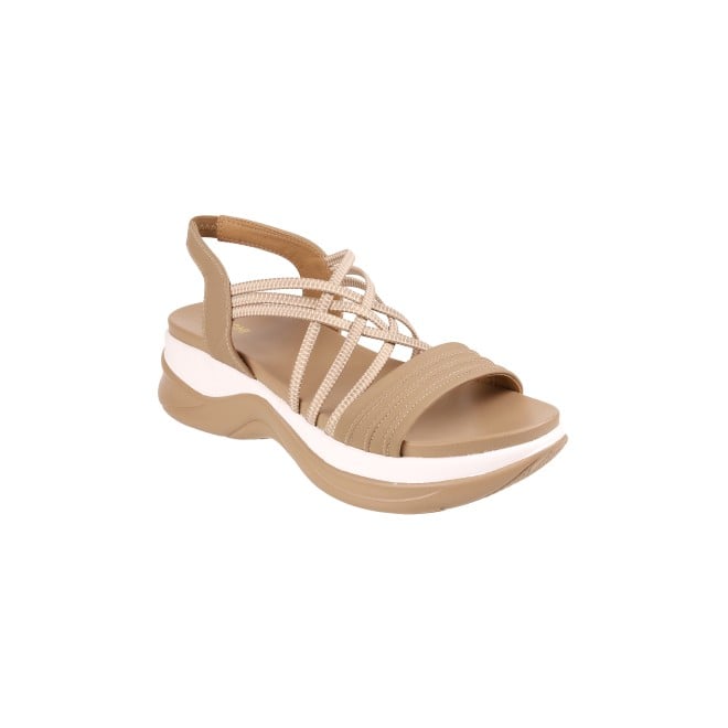 Mochi Women Beige Casual Sandals