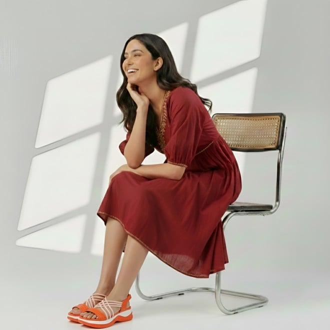 Mochi Women Orange Casual Sandals (SKU: 33-1166-25-36)