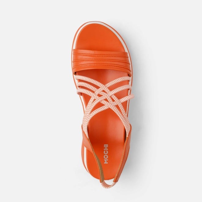 Mochi Women Orange Casual Sandals (SKU: 33-1166-25-36)