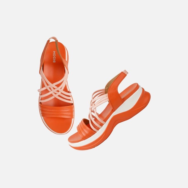 Mochi Women Orange Casual Sandals (SKU: 33-1166-25-36)