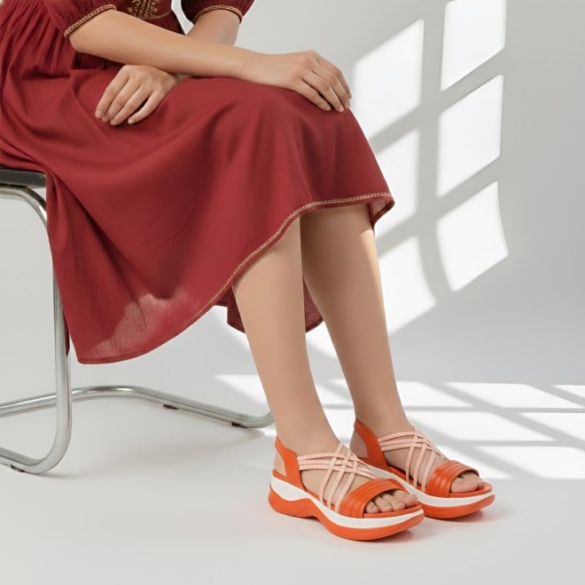 Mochi Women Orange Casual Sandals (SKU: 33-1166L-25-42)