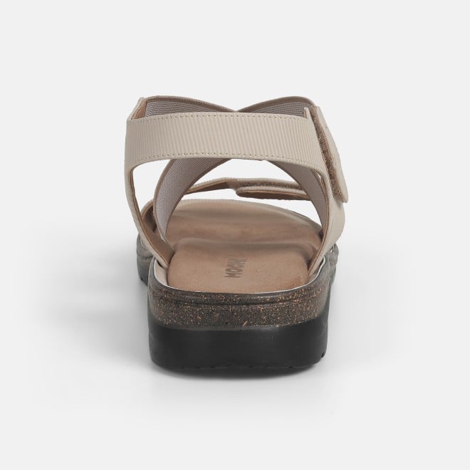 Mochi Women Beige Casual Sandals (SKU: 33-1182-20-36)
