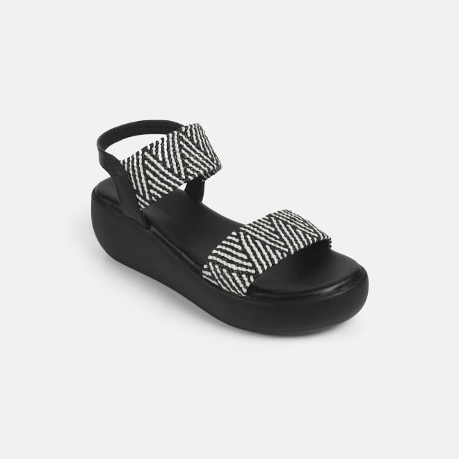 Mochi Women Black Casual Sandals