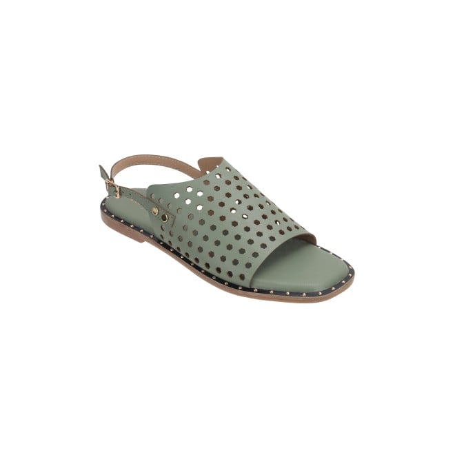 Mochi Women Green Casual Sandals