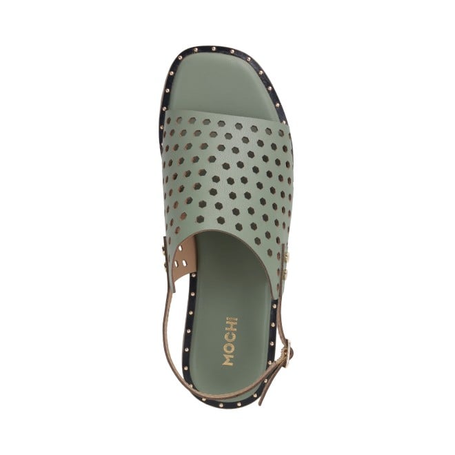 Mochi Women Green Casual Sandals (SKU: 33-1209-21-37)
