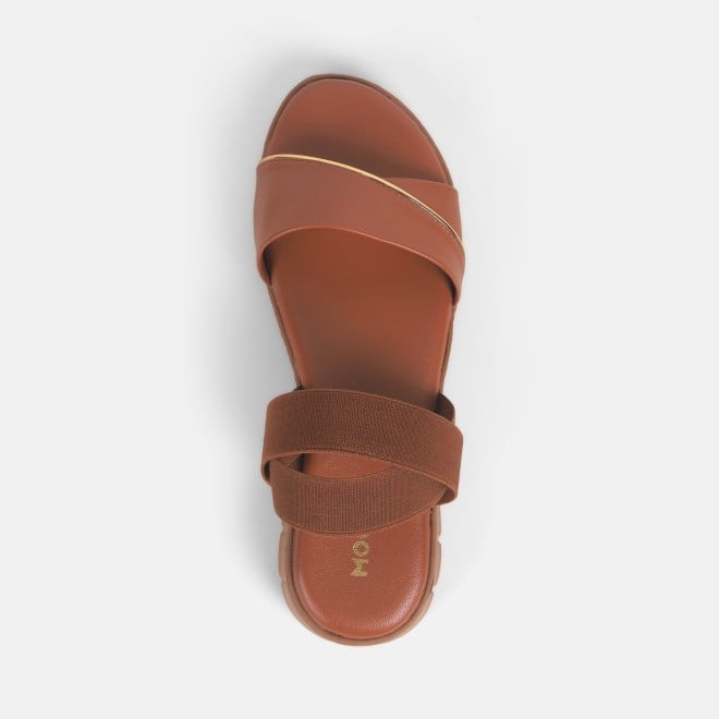 Mochi Women Tan Casual Sandals (SKU: 33-1216-23-36)