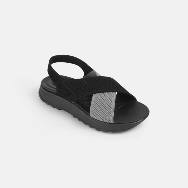 Mochi Women Black Casual Sandals