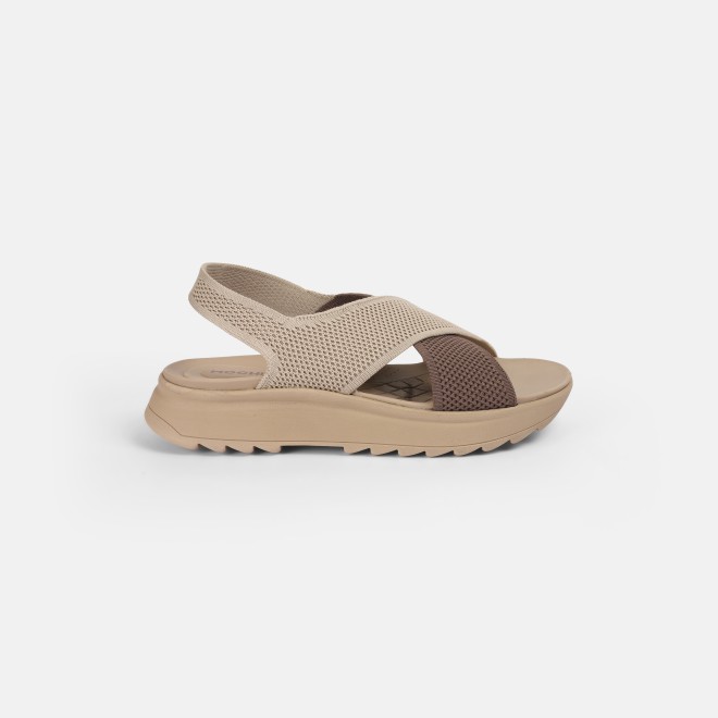 Mochi Women Beige Casual Sandals (SKU: 33-1218-20-36)
