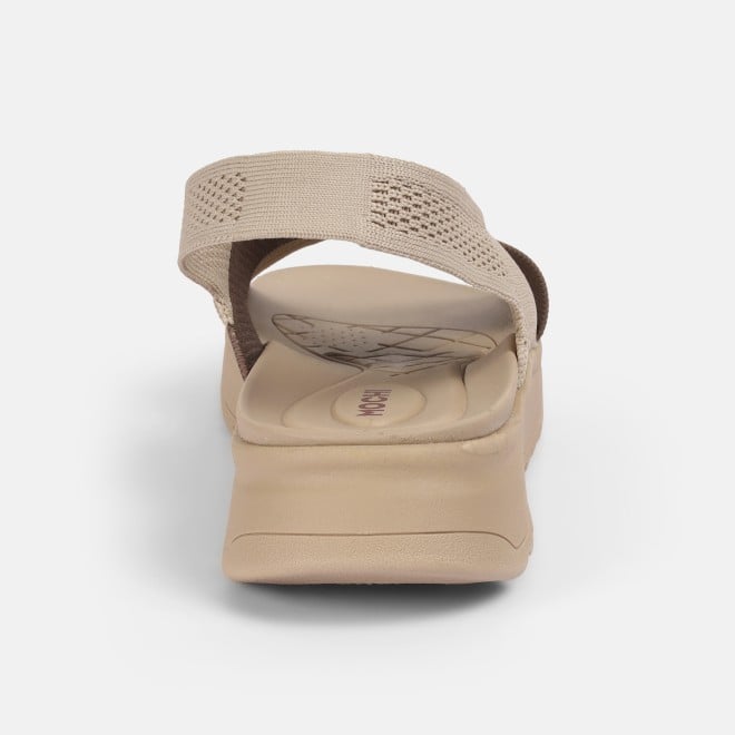 Mochi Women Beige Casual Sandals (SKU: 33-1218-20-36)