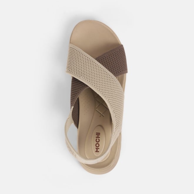 Mochi Women Beige Casual Sandals (SKU: 33-1218-20-36)