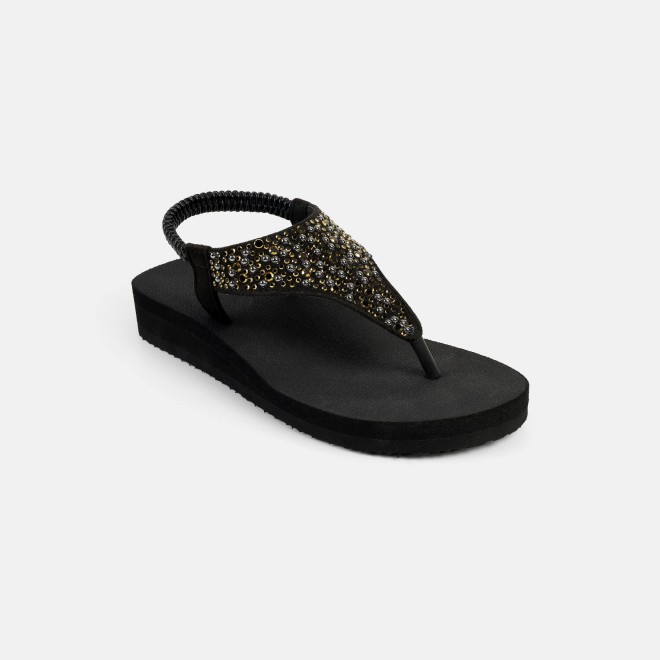 Mochi Women Black Casual Sandals (SKU: 33-1219-11-37)