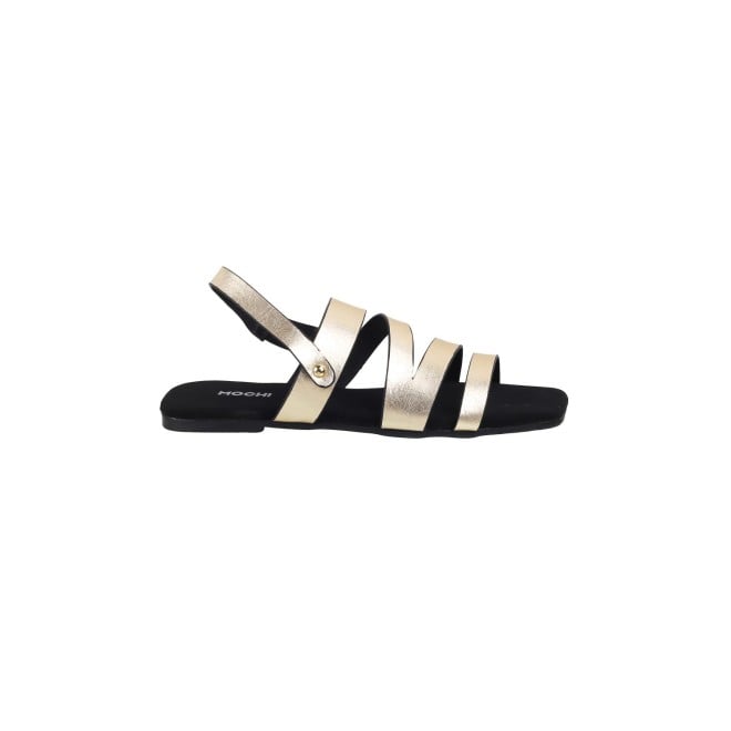 Mochi Women Antique-Gold Casual Sandals (SKU: 33-122-28-36)