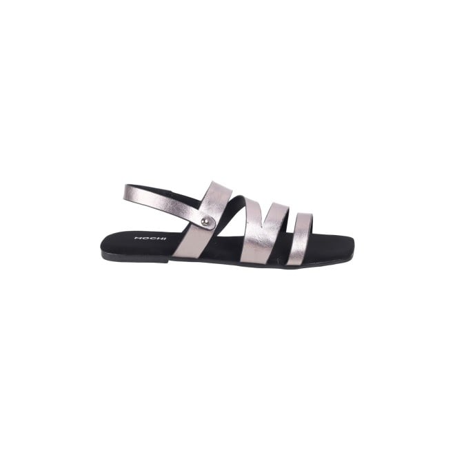 Mochi Women Gun-Metal Casual Sandals (SKU: 33-122-29-36)