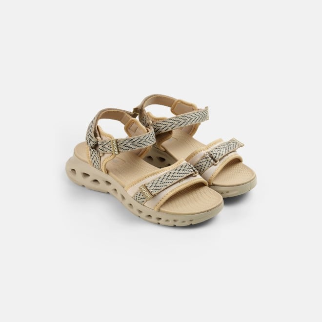 Mochi Women Beige Casual Sandals (SKU: 33-1221-20-36)