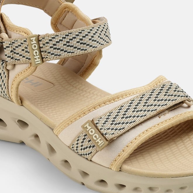 Mochi Women Beige Casual Sandals (SKU: 33-1221-20-36)