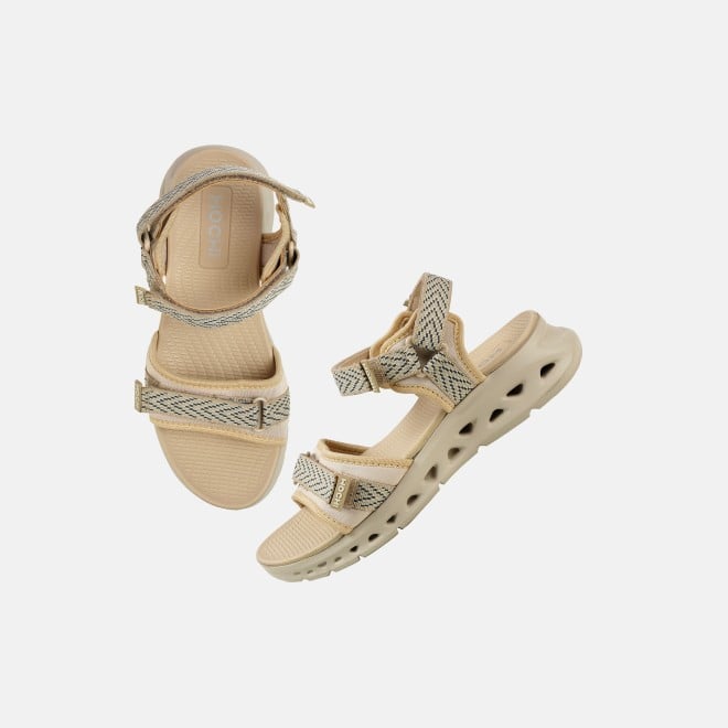 Mochi Women Beige Casual Sandals (SKU: 33-1221-20-36)