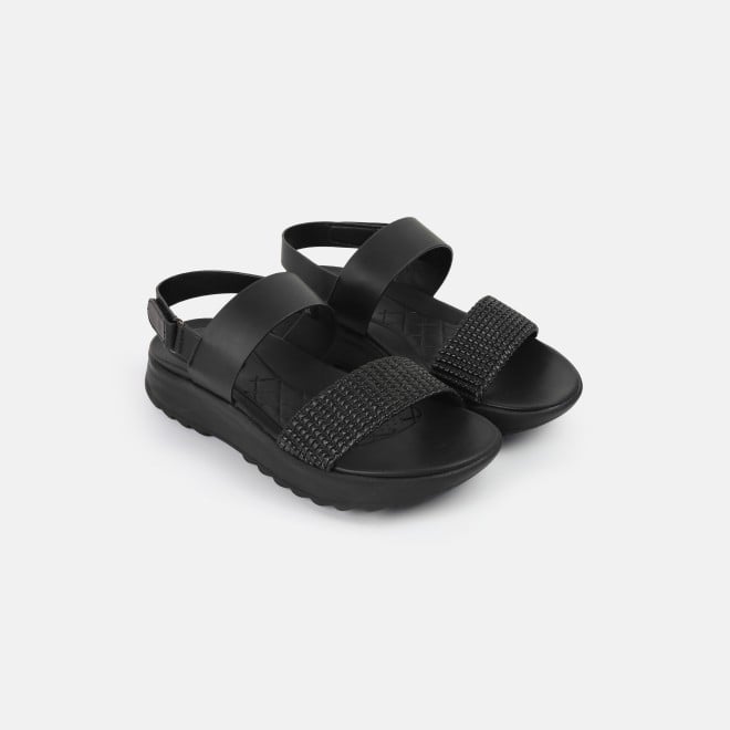 Mochi Women Black Casual Sandals (SKU: 33-1223-11-36)