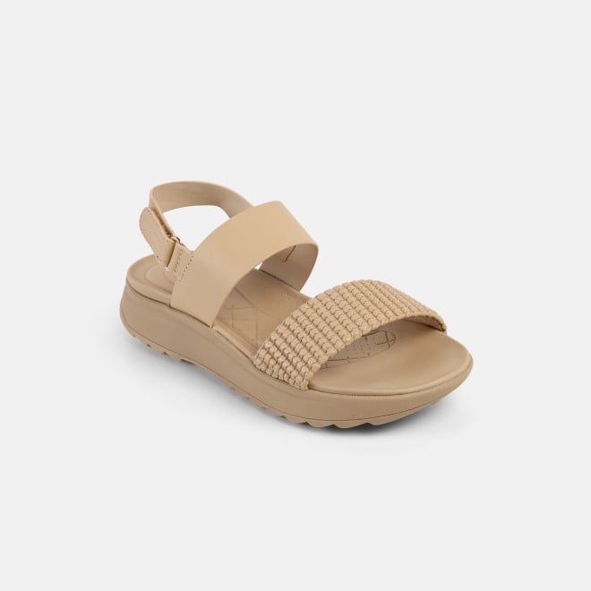 Mochi Women Beige Casual Sandals (SKU: 33-1223-20-36)