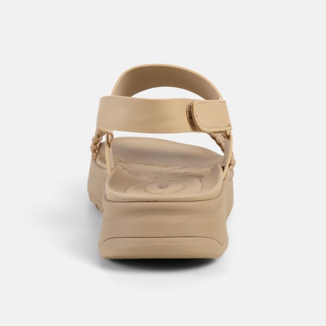 Mochi Women Beige Casual Sandals (SKU: 33-1223-20-36)