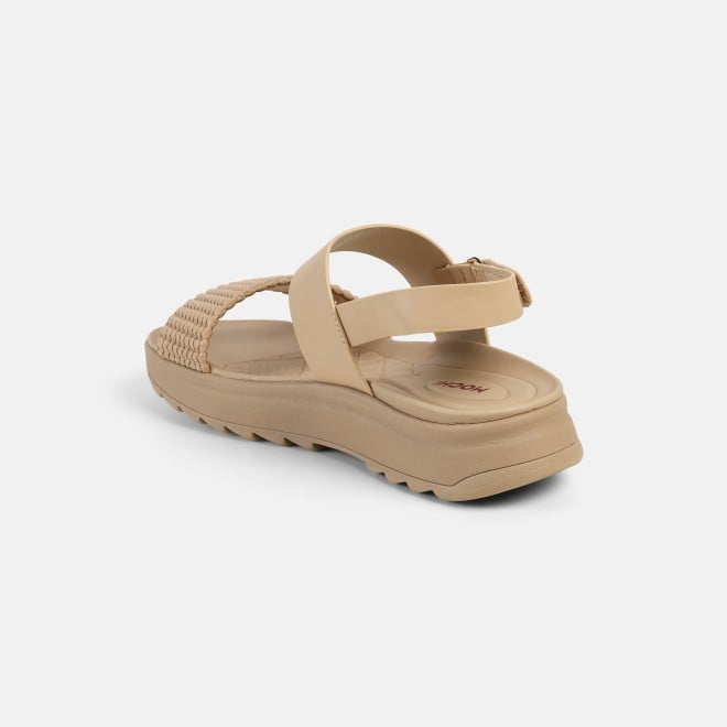 Mochi Women Beige Casual Sandals (SKU: 33-1223-20-36)