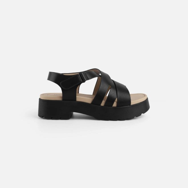 Mochi Women Black Casual Sandals (SKU: 33-1224-11-36)