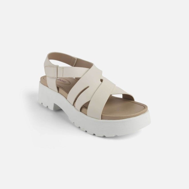 Mochi Women Beige Casual Sandals (SKU: 33-1224-20-37)