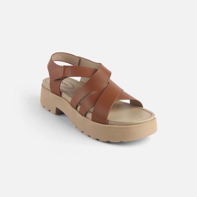 Mochi Women Tan Casual Sandals (SKU: 33-1224-23-36)