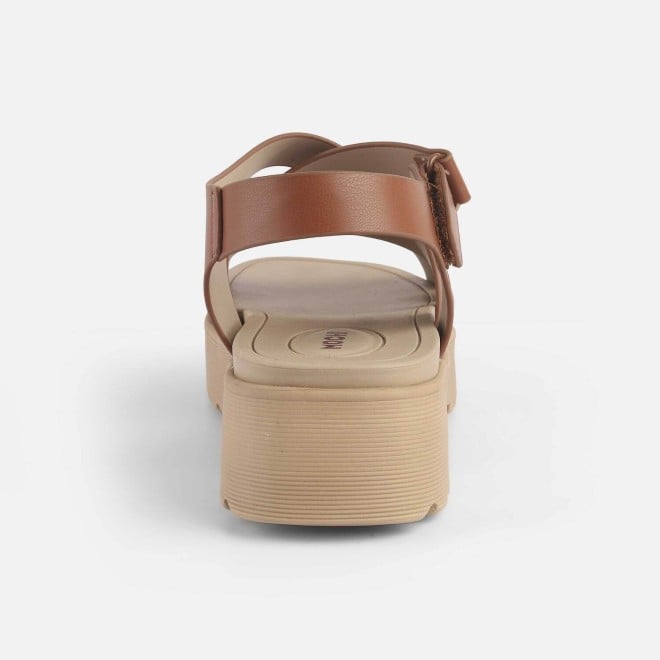 Mochi Women Tan Casual Sandals (SKU: 33-1224-23-36)