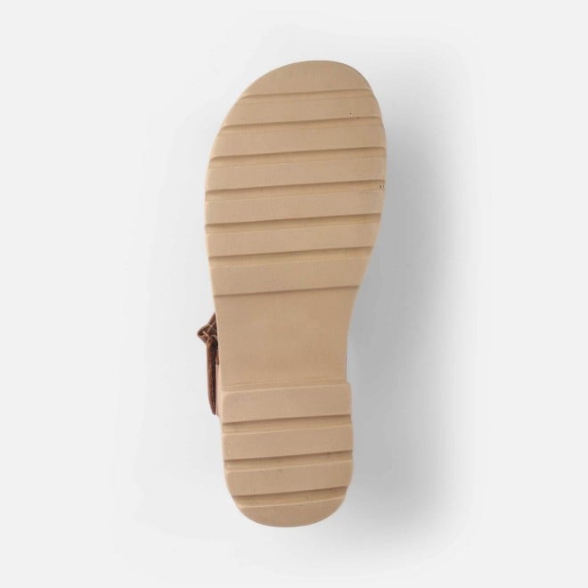 Mochi Women Tan Casual Sandals (SKU: 33-1224-23-36)