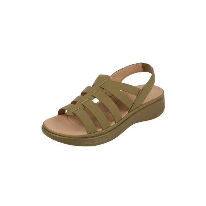 Mochi Women Khaki Casual Sandals (SKU: 33-1227-62-36)