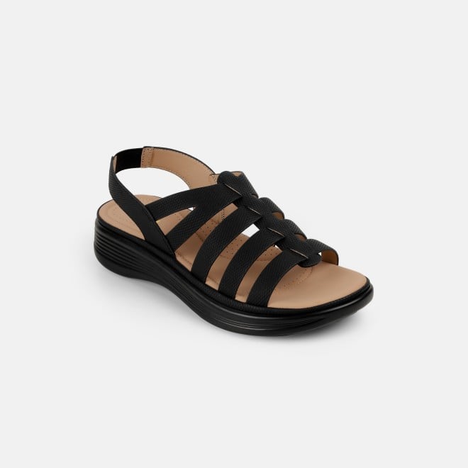 Mochi Women Black Casual Sandals (SKU: 33-1227-11-36)
