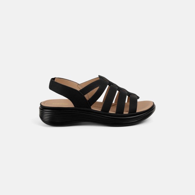 Mochi Women Black Casual Sandals (SKU: 33-1227-11-36)