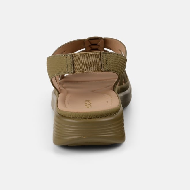 Mochi Women Khaki Casual Sandals (SKU: 33-1227-62-36)