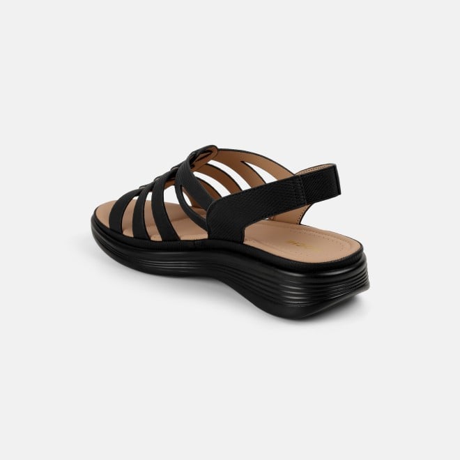 Mochi Women Black Casual Sandals (SKU: 33-1227-11-36)