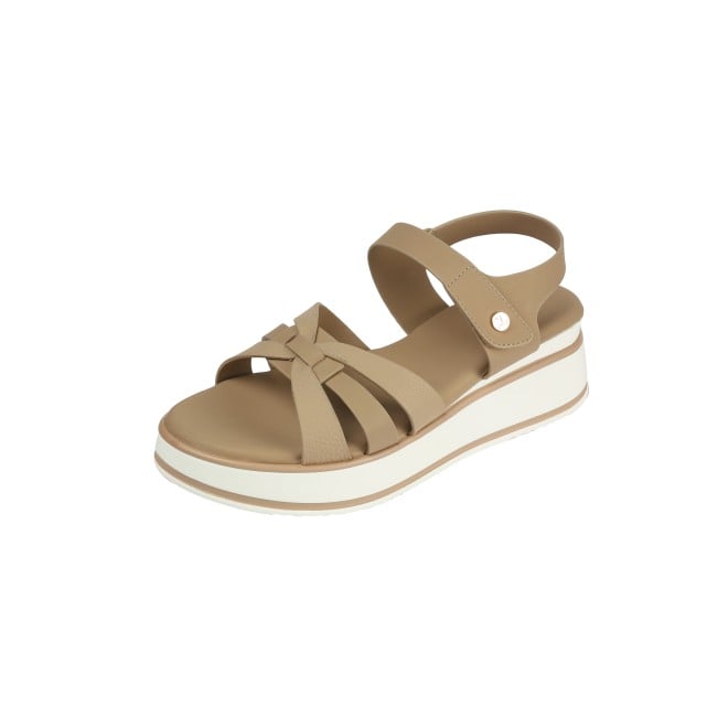 Mochi Women Beige Casual Sandals (SKU: 33-1228-20-36)