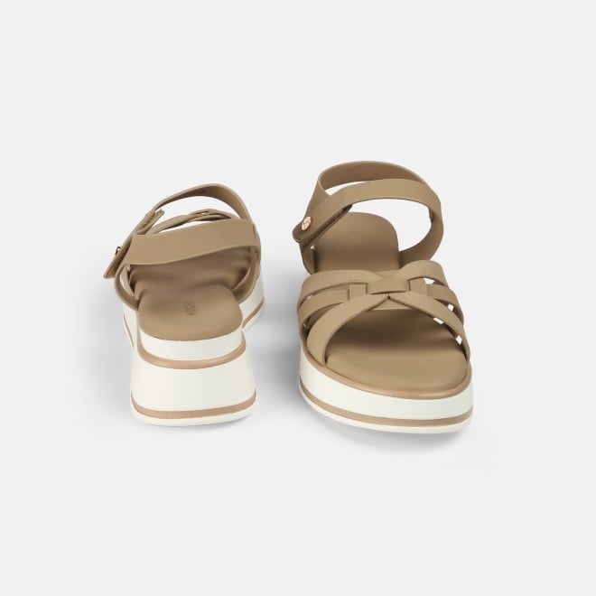Mochi Women Beige Casual Sandals (SKU: 33-1228-20-36)