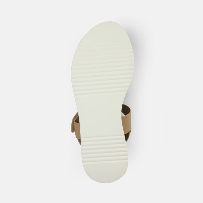 Mochi Women Beige Casual Sandals (SKU: 33-1228-20-36)