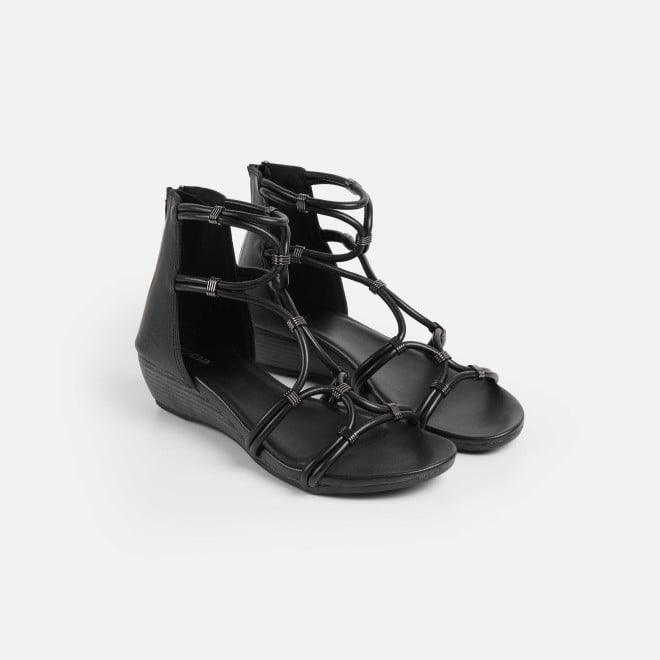 Mochi Women Black Casual Gladiators (SKU: 33-1229-11-36)