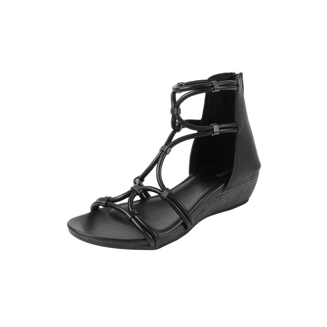 Mochi Women Black Casual Gladiators (SKU: 33-1229-11-36)