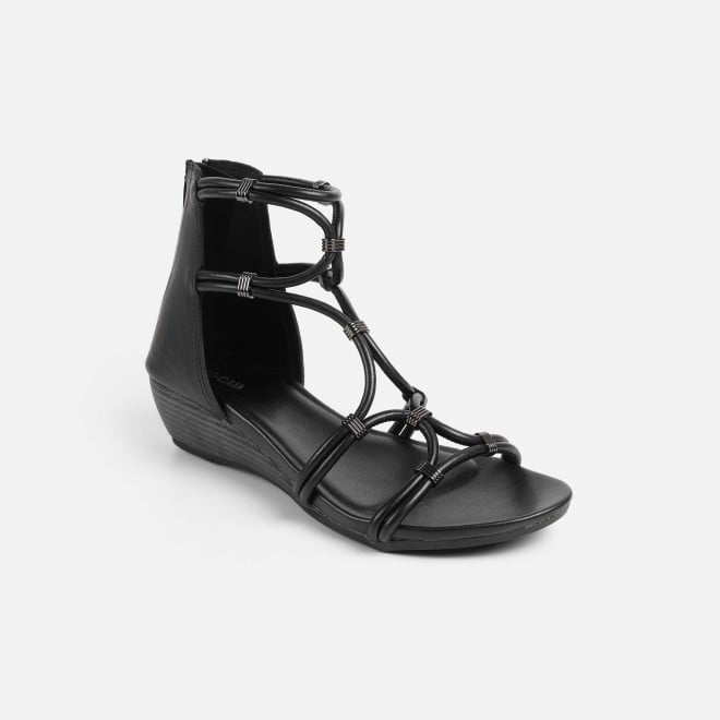 Mochi Women Black Casual Gladiators (SKU: 33-1229-11-36)