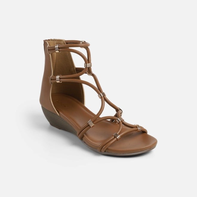 Mochi Women Beige Casual Gladiators (SKU: 33-1229-20-36)