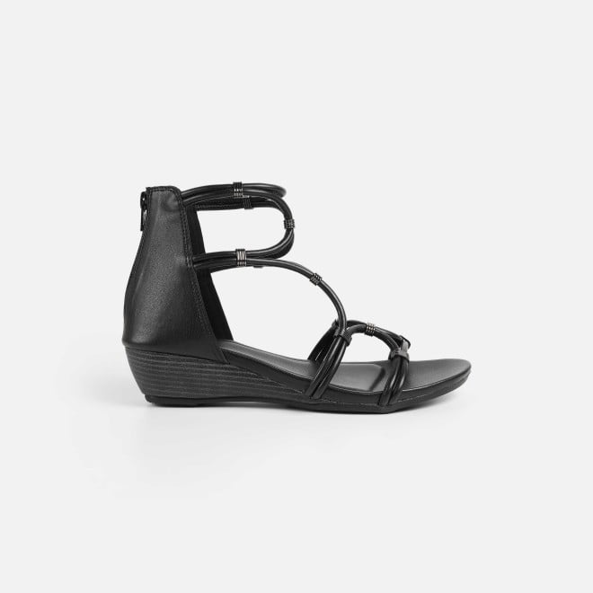Mochi Women Black Casual Gladiators (SKU: 33-1229-11-36)